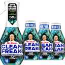 Mr. Clean Clean Freak Multi Surface Cleaning Spray, Deep Cleaning Mist Starter Kit and Refill Bundle, Unstopables Fresh Scent, 64 fl oz