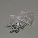 Adhesive Ceiling Hooks 4 Pack, Hold 25lbs, Extra Heavy Duty for Hanging Plants, Adhesive Stick On Outdoor Ceiling Hanger, No Drill & No Screw Stainless Steel Sticky Eyes Hooks