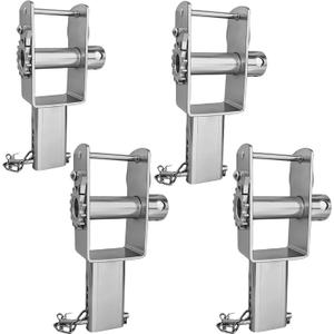 4 Pack Trailer Stake Pocket Winch Fit 50' and 4" of Truck Straps, Galvanized Trailer Winch 5400Lbs Load Limit, 16200Lbs Capacity for Flatbed Trailer Trucks Winches Flatbed Tie-Down