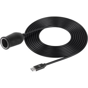 SinLoon USB C to Cigarette Lighter Adapter15V USB Type-C Male Plug to Cigarette Lighter Adapter Cable,Work with a 45w ~ 100W PD USBC Charger,for Dash Cam, GPS, Car Led Light Strips(15V,3M)