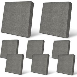 pickyNproud 8Pcs Patio Cushion Covers Stretch Outdoor Couch Cushions Slipcovers Replacement Washable Furniture Protector with Elastic Bottom Sofa Chair Seat Cover, Charcoal Gray