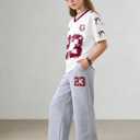 Azmxynol Tween Girls Clothes Short Sleeve Graphic T-Shirt Top + Sweatpant 2 Piece Outfit Set, Size 12-13Years