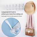 WEBI Coat Rack Wall Mount long,8 Tri Hooks for Hanging,30 inch Hook Rack Rail,Coat Hanger Wall Mounted for Clothes,Jacket,Hats,White
