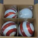 8 Pack Extra Large Christmas Ornaments Outdoor 6 Inch Red and White Balls Christmas Tree Decorations Jumbo Shatterproof Plastic Balls Giant Oversizded Ornament for Outside Lawn Yard Hanging Decor