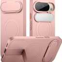 SURITCH for Google Pixel 10/10 Pro Phone Case, Compatible with MagSafe, Protective Cover with Camera Cover & Adjustable Metal Kickstand for Pixel 10/10 Pro 2025 -Pink