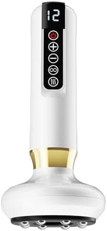 Lymphatic Drainage Massager & Elouris Anti-Cellulite Massage Tool - 4-in-1 Cellulite Remover for Legs, Belly, Thighs, Arms, Back, Butt & Cupping Kit for Massage Therapy, Gifts for Women (Cream White)