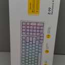 HUO JI E-Yooso Creamy Mechanical Keyboard Wired, Hot Swappable, Pre-lubed Linear Switches, Gasket Structure with Sound Dampening Foam, RGB Backlit, 99 Keys Custom Gaming Keyboard for PC/Mac,White