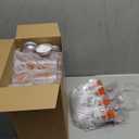 Reallnaive 24 Pcs Basketball Gift Bags Set Party Favors 7.9" x 7.9" x 3.5" Clear Basketball Goodie Bag and 14.2 oz Clear Reusable Plastic Bottles with Lid and Straw for Team Gifts Birthday Decoration