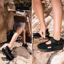 Womens Sport Hiking Sandals, Summer Water Shoes Comfortable Lightweight Outdoor Walking Closed Toe Sandals for Trendy Footwear, Black, 39