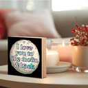 I Love You To The Moon And Back Wooden Box Sign, Love Desk Decor for Home Farmhouse Kids Room Bedroom Office Shelf Bedside Table, Moon Sign Gifts for Family Lover Wife Girlfriend Mom Sister BFF