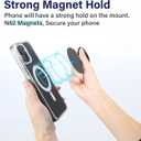 Magnetic Retractable Phone Stand, Phone Grip, Suitable for Round Foldable Phones and Tablet Accessories - Transparent Shine (Magnetic Purple)