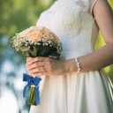 SUPERFINDINGS 5 Rolls 9.3 Yards Denim Blue Ribbon Fringes 4cm Wide Fabric Ribbon Wrapping Frayed Cotton Jean Fabric for Gifts Wrapping Hair Sewing Weddding Decor