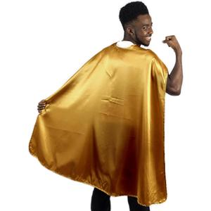 Everfan Adult Superhero Cape | Superhero Capes For Adults | Satin Costume Cape (38"LX48"W, Gold)