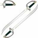 Set of Two 30-Inch Foam Pirate Cutlass Swords - Perfect for Cosplay, Role-Playing, and Halloween Costume Props. Safe and Durable Training Swords for Teenagers and Adults