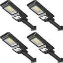 Engrepo Solar Lights Outdoor, 1000LM 156 LEDs Solar Powered Motion Sensor Light, Security Waterproof Solar Flood Light for Yard, Fence, Garden, Patio, Front Door, Shed, Deck, Path, Pack of 2