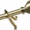 Antique Bronze Window Curtain Rods 72to 144 Inch, Adjustable Curtain Rod,Heavy Duty Window Rods,Thicken Sturdy Drapery Rods,Single Telescoping Decorative Curtain Rod for Window