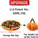 Toy Storage for Lego Play Mat Bag - Duplo Toy Organizer Storage Bag by Drawstring for Kids Tidy Toy with Lips can as Gift (Orange 47 inch)