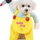 NACOCO Dog Halloween Costume Pet Knife Doll Cat Halloween Outfits Funny Party Cos-Playing Party for Small and Medium Dogs(L)