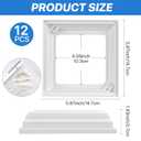 12 Pcs Vinyl Post Skirt, 4x4 Inch White Column Wraps for Wood Vinyl Post, Stair Rails, Fence Deck Stairs Rails