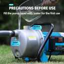 LEO 1.5HP Shallow Jet Well Pump,Portable Water Transfer Garden Pump1200GPH Draining Irrigation Lawn Fountain Booster Pump for Water Removal
