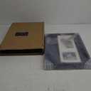 Juvale Coffee Table Tray - 15.7 x 11.8 x 3 in, Blue, Rustic Wood - Serving Tray with Interchangeable Gold & Silver Handles for Coffee Table Decor & Ottoman Use with 2 Coasters