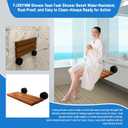 20" Shower Seat Teak Shower Bench, Wall Mounted Fold Down Shower Seats for Adults, Shower Seats for Adults a 400 lbs Capacity, Rust-Resistant Teak Folding Seat Suitable for Indoor Outdoor Use.