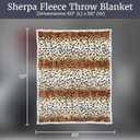 Lavish Home Fleece Sherpa Throw Blanket - Ultra Soft Plush Bed, Sofa or Couch 50" x 60" Tiger Set of 1