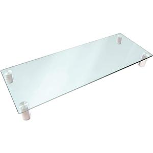 Monoprice 116356 Multimedia Riser Desktop Monitor Stand - Clear Glass, Large 30.8 x 11 Inches - Workstream Collection, 30.8" x 11.0"
