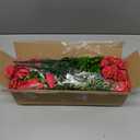 Waipfaru Artificial Flowers for Outdoors, 12 Bundles Faux Plants Outdoor, UV Resistant Artificial Plants Outdoor, Silk Petunias Fake Flowers for Outside Home Decor Planter Porch Decoration, Rose Red