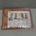 BGment Linen Short Curtains 40 Inch Length for Window, Terracotta Drapes for Kitchen Cafe Over Sink Bathroom Decor Rod Pocket Rustic Textured Lightweight Semi Sheer, 2 Panels Set, Each 30 Inch Wide