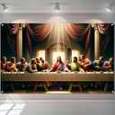 2 x Nativity Scene Banner 7143 Inches Merry Christmas Manger Scene Banner Religious Christian Backdrop for Church Indoor Outdoor Christmas Backdrop Nativity Background Holiday Decoration