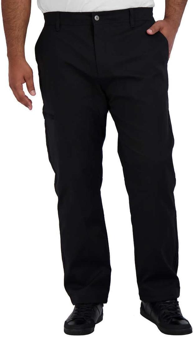 Gerry Mens Stretch Fabric Fleece Lined Pant (32W x 32L, Black)