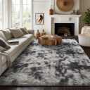 Ophanie 8x10 Area Rugs for Living Room, Grey & White Fuzzy Plush Soft Area Rug, Shaggy Carpets for Bedroom, Kids Boys Girls Dorm Nursery Home Decor Aesthetic