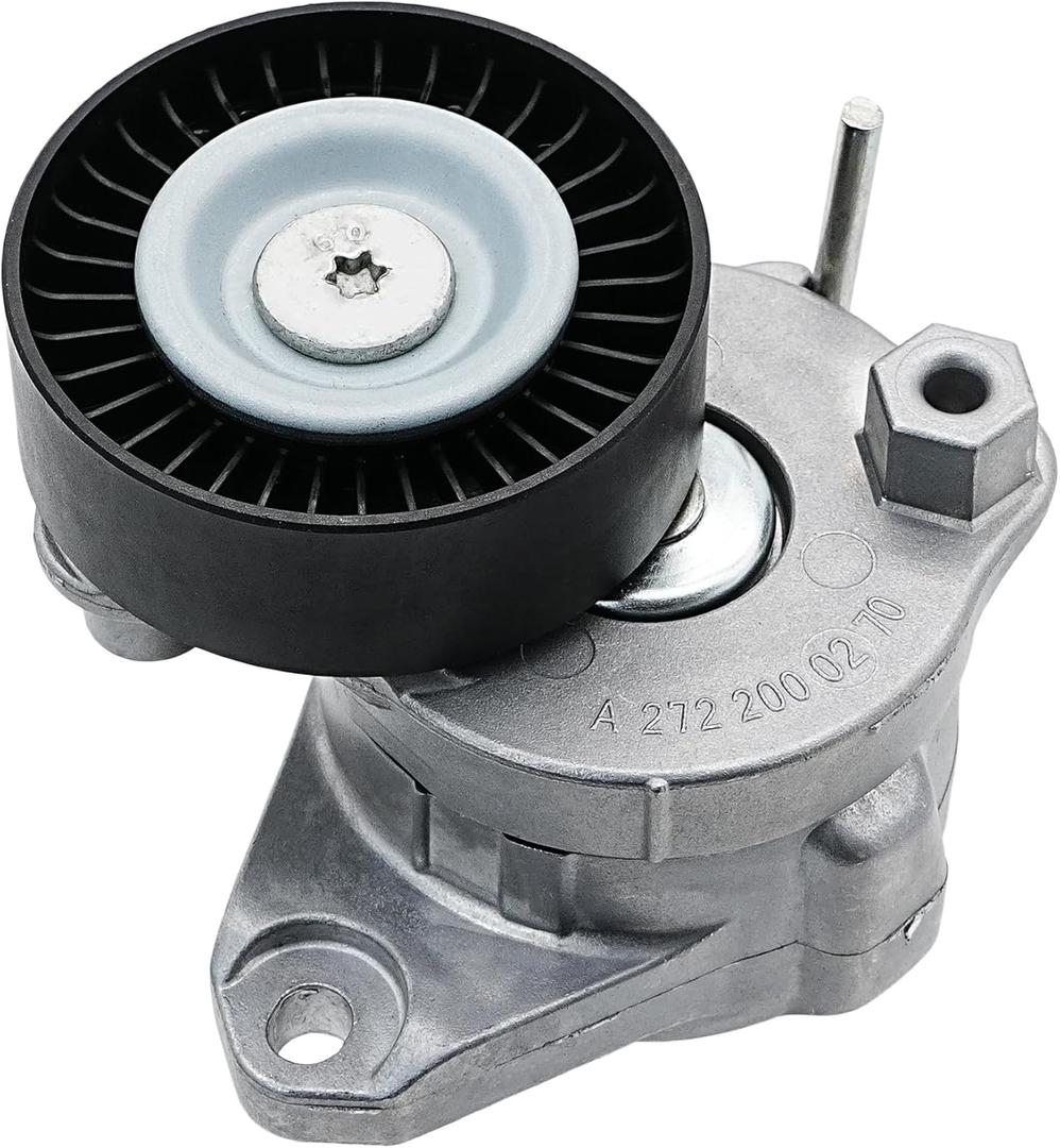 Belt Tensioner Assembly with Pulley Compatible with Mercedes-Benz C230 C300 SLK280 CLK350 CLS550 E550 ML350 R350 S550 SL550, Replaces# 2722000270, 2722000070, 38319