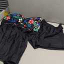 Arolina Women's Plus Size Tankini Swimsuits Swim Dress Mesh Bathing Suits Two Piece Ruffle V Neck Swimwear with Swim Shorts 16W