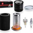 Air Filter & Guide Cage Cap Oil Filter Kit For Yamaha Grizzly 350 400 450 Bruin 350 Kodiak 400 450 Wolverine 350 450 5UH-E4458-00-00