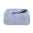 EGOHOME 100% Cotton Waffle Blanket Twin Size for Bed-Breathable and Lightweight,Soft Dual-Tone Textured Jacquard Waffle Weave Blankets for All Seasons,Navy Blue,60 x 80 Inches