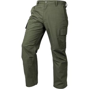 LAPG Men's Core Cargo Tactical Pants, Stretch Waistband, Lightweight & Durable Ripstop CCW Cargo Pants for Men (34W x 32L, Od Green-regular Fit)