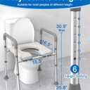 HOMLAND Toilet Seat Riser for Seniors with Adjustable Height & Width, 400lb