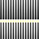 24 Pcs Flameless Taper, LED Faux Wax Candle Lights LED Candles Battery Operated Candles Flickering Taper for Birthday Christmas Wedding Party (Black, Basic)