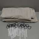 Pinch Pleated Linen Curtains 96 Inches Long for Living Room 2 Panel Set Oatmeal Light Filtering Pinch Pleat Hooks Rings Back Tab Neutral Boho Farmhouse 96 Inch Curtain Drapes for Bedroom Window
