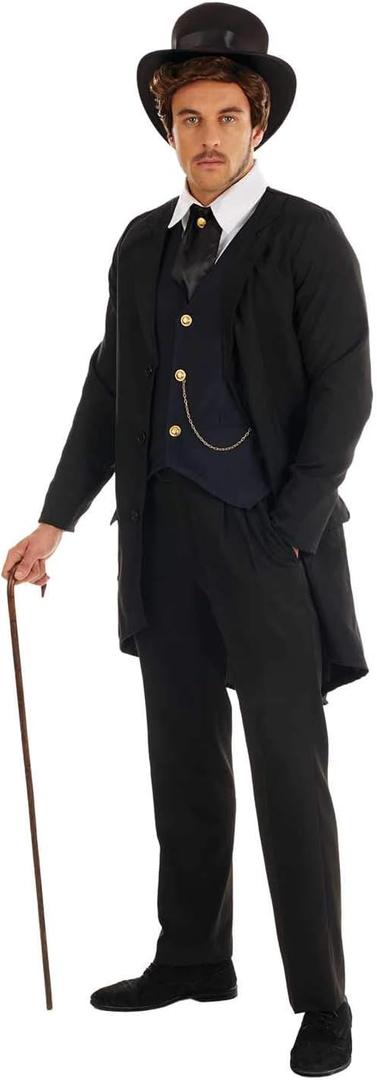 Fun Shack Mens Victorian Suit with Tailcoat (Large)