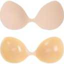 VERISH Bras for Women CHAK CHAK Bra Full Cover Comfortable Seamless Strapless Bras (US, Alpha, One Size, Regular, Regular, S-M, Skin)