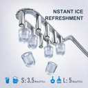 38lbs Per Day Countertop Ice Maker, 9 Ice Cubes in 3.5 Minutes, Self-Cleaning Portable Ice Machine with 2 Bullet Sizes for Kitchen, Camping, RV, and Party