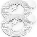 2Pack Upgraded for for Apple Watch Charger USB Magnetic Wireless Fast iWatch Charger Portable Compatible with iWatch Ultra/Series 9/8/7/6/SE/SE2/5/4/3/2/1-[3.3FT] (White)