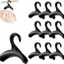 10PCS Purse Hanger Hook, SEILETOO ABS Bag Hanger, Black Backpack Hanger Hook, Purse Holder for Closet, Storage for Handbags, Tote, Satchels