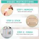 9.5 Large Acrylic Straw Holder for Cabinet Door Straw Organizer Dispenser with Double-Sided Tape Tumbler Storage Kitchen Accessories Container for Counter Cupboard(Transparent)