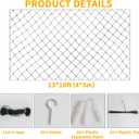 10x13ft Cat Netting Balcony, Steel Wire Reinforced Balcony Screen for Pets - Heavy Duty Cat Balcony Protection Net, Anti-Fall Safety Mesh for Windows, Patio, Stairs & Apartment Balcony