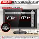 34 Inches Privacy Screen Filter for Curved 21:9 Ultrawide Monitor | Computer Privacy Shield | Anti Glare | Blue Light Filter | Eye Protection | Anti-Scratch Protector Film