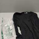 Hanes Long Sleeve Cotton T-Shirt, Lightweight Crewneck Tee for Women, Modern Fit, Ebony, Large